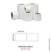 Barcode Labels (50mm x 25mm x 2) (2" x 1"), 4000 Labels Per Roll (Self Adhesive Label)
